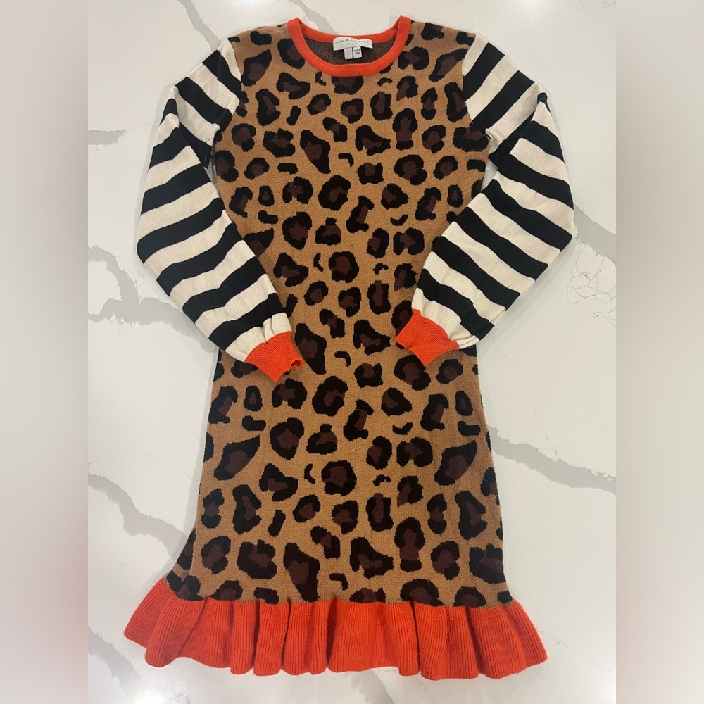Never Fully Dressed Leopard Print Long Sleeve Dress